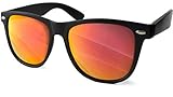 Verspiegelt Linsen UVprotect Sonnenbrille retro Design Herren und Damen W100-Rot