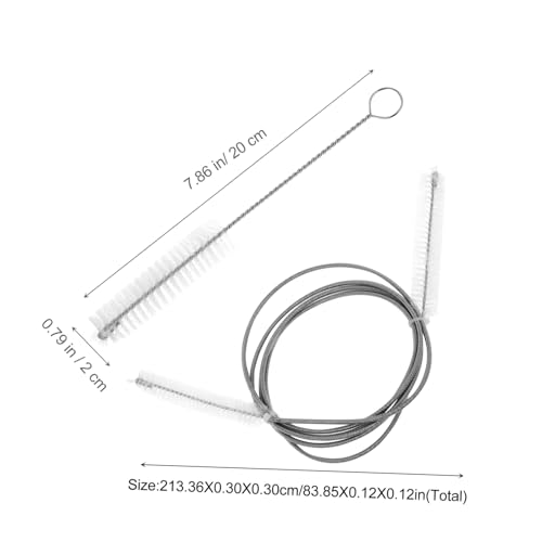 HEALLILY 1 Par escova de tubo de ponta dupla de metal escova para limpar escova de limpeza de para p
