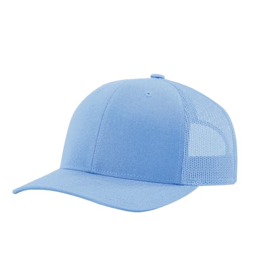 Image of TZ Promise Men Women Plain Cotton Trucker Cap with Breathable Mesh Back, Snapback Baseball Hats