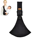 Touosy Marsupio Neonato 6-36 Mesi Regolabile Fascia Porta Bebe per Dormire Supporto Stabile Baby Carrier Leggero e Traspirante Tutte le Stagioni Fascia Laterale Porta Bambino per Neonati (Nero)