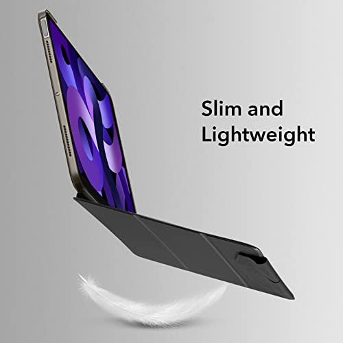 ESR iPad Air 5. generacji/iPad Air 4. generacji (11,9 cala), potrójnie składane inteligentne etui, iPad Air 2022/2020 etui z zapięciem, automatyczne uśpienie/budzenie, seria Ascend, czarne