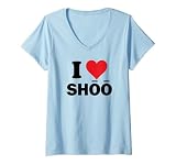 Damen I Heart Shoo Japan Love Japanisches Souvenir-Artikel T-Shirt mit V-Ausschnitt
