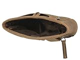 Greenburry Hunde Leckerlibeutel Leckerlitasche Futtertasche Futterbeutel Leder Belohnungstasche für Hund und Pferd Vintage antikbraun mit Gürtelschlaufe und Befestigungsclip DB3