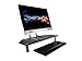 Monoprice Corner Multimedia Desktop Stand, Black Glass 23.6