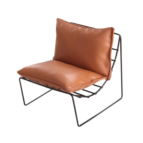 1/6 スケール合金ドールハウスソファ椅子背もたれダークブラウンミニチュア家具子供部屋の装飾ミニチュアガーデン装飾合金椅子