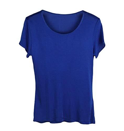 T-shirt en soie véritable pour femme vêtement été manches courtes