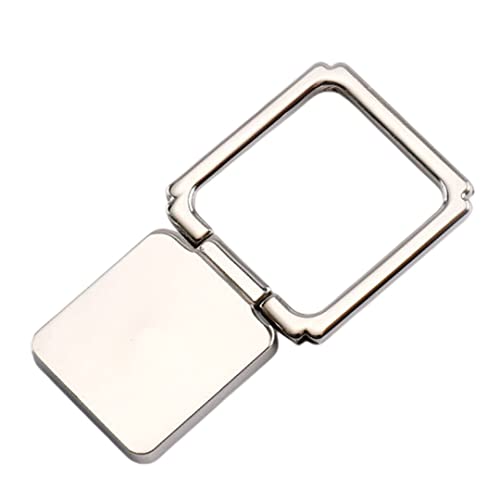 MuStone Soporte de Teléfono de Metal Cuadrado, Anillo de Agarre para el iPhone, Samsung Galaxy Serie, Huawei Serie (Plata)
