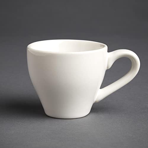 Olympia Cafe Espresso Cups White 100Ml 35Oz Porcelain Coffee Milk Jugs 12pc