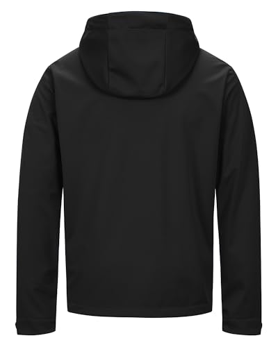 33,000ft Men's Softshell Jackets Outdoor Windproof Coat Breathable Lightweight Windbreaker Casual Functional Jackets with Hood for Running, Cycling,Black M - Image 6
