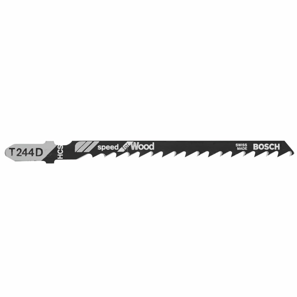 Bosch T244D100 100-piece 4 in.6 TPI velocità per legno, lame per seghetto alternativo