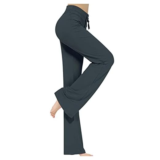 Pantalon Cargo Femme Taille Elastique Pantalon de Yoga Boocut avec pour Femmes, Taille Haute Opaque Yoga Pants,Convient pour Le Pilates, Le Sport, Le Fitness, Les Loisirs, Le Travailler