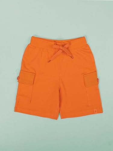 Image of KiddoPanti Boys 100% Cotton Knitted Above Knee Length Basic Cargo Shorts