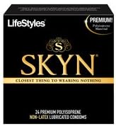LifeStyles SKYN - Preservativos lubricados sin látex (24 unidades, 2 unidades)