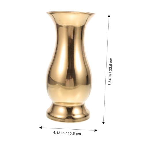 Vase à fleurs stable en acier pour étagères et bureaux
