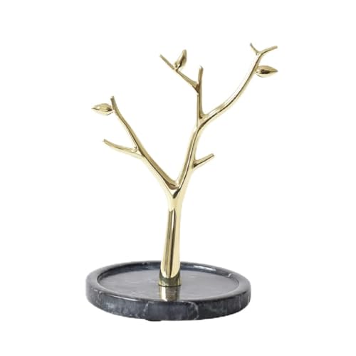 Présentoir à bijoux en marbre et support de rangement pour colliers