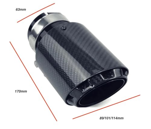 Tuyau d'échappement carbone véritable noir isolant pour Toyota - 5