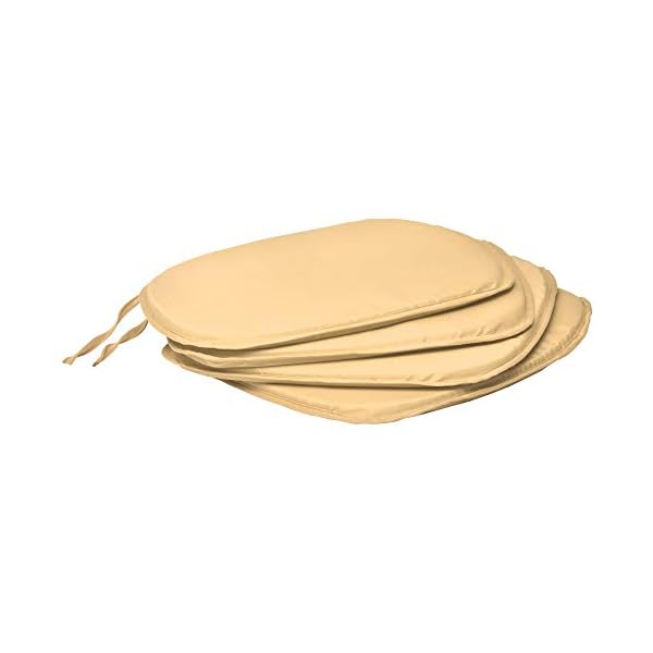 Beautissu Padded Chair Seat Pads Cushion - Plain Design 38x38x1.5cm - The Lara Range and sets