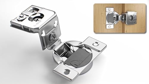 Berta 60-Pack, 1-5/16" 4D Overlay Soft Close Concealed Hinges for Face Frame Door, Control Closing Speed, Smooth Slow Self Close Hinges, Satin Nickel, 105° Open Angle Stainless Steel Cabinet Hinges