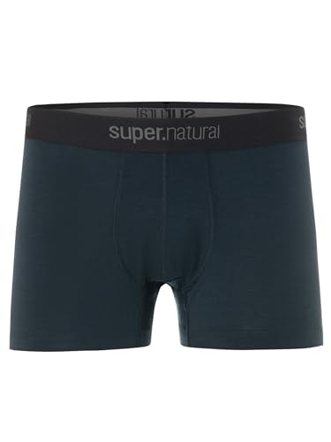 super.Natural M TUNDRA175 Boxer Merino Boxershort Herren Dunkelblau M- Atmungsaktive Merino Unterhose mit optimaler Passform und Bewegungsfreiheit Temperaturregulierende Herren Unterwäsche