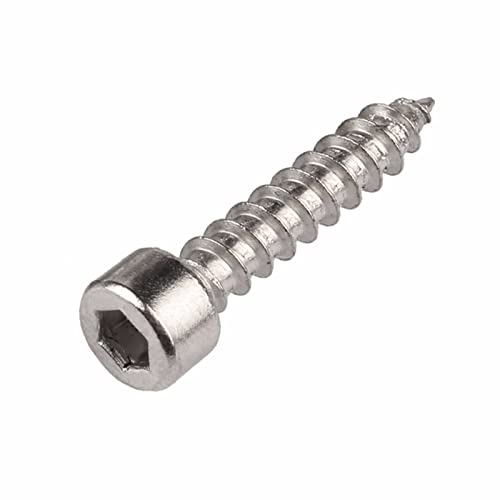 MOOPW Speaker Self Tapping Screws - 304 Stainless Steel Cylindrical Head Socket Cap Trumpet Machine Wood Screw M3 M4 M5 M6