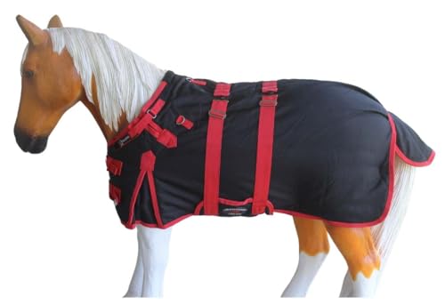 Image of Challenger 1200D Miniature Weanling Donkey Pony Horse Foal Winter Blanket Red BLK 51946