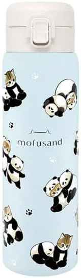 mo fusand Stainless Steel One-Push Bottle – Panda-Nyan 16oz Vacuum Insulated Water Bottle – Kawaii Cat Designs – Keeps Drinks Hot & Cold – Leak-Proof Japanese-Style Thermos – Slim & Lightweight