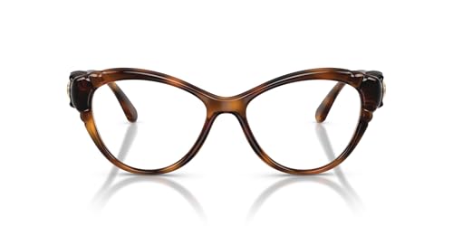 Image of Swarovski womens Sk2057 Cat Eye Prescription Eyewear Frames, Havana/Demo Lens, 53 mm