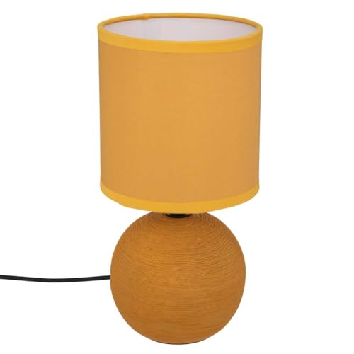 Atmosphera - Lampe boule Timeo - jaune ocre - H25 cm
