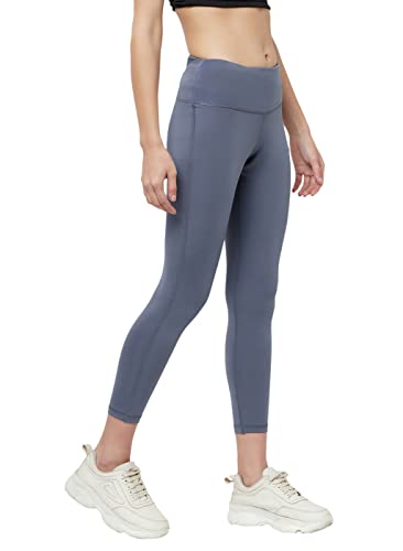 Image of TRUEREVO Sports Leggings for Women-Stretch Dryfit High Waist 7 /8th Gymwear Pants with Back Zipper Pocket-Quick Dry Activewear-Training Tights- for Yoga, Sports, Gym, Workout and Running