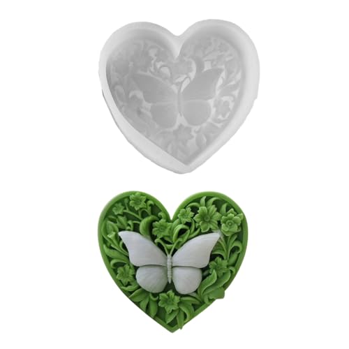 Easy to Demold Silicone Mold Heart Butterfly Candle Mould Jewelry Making Tool