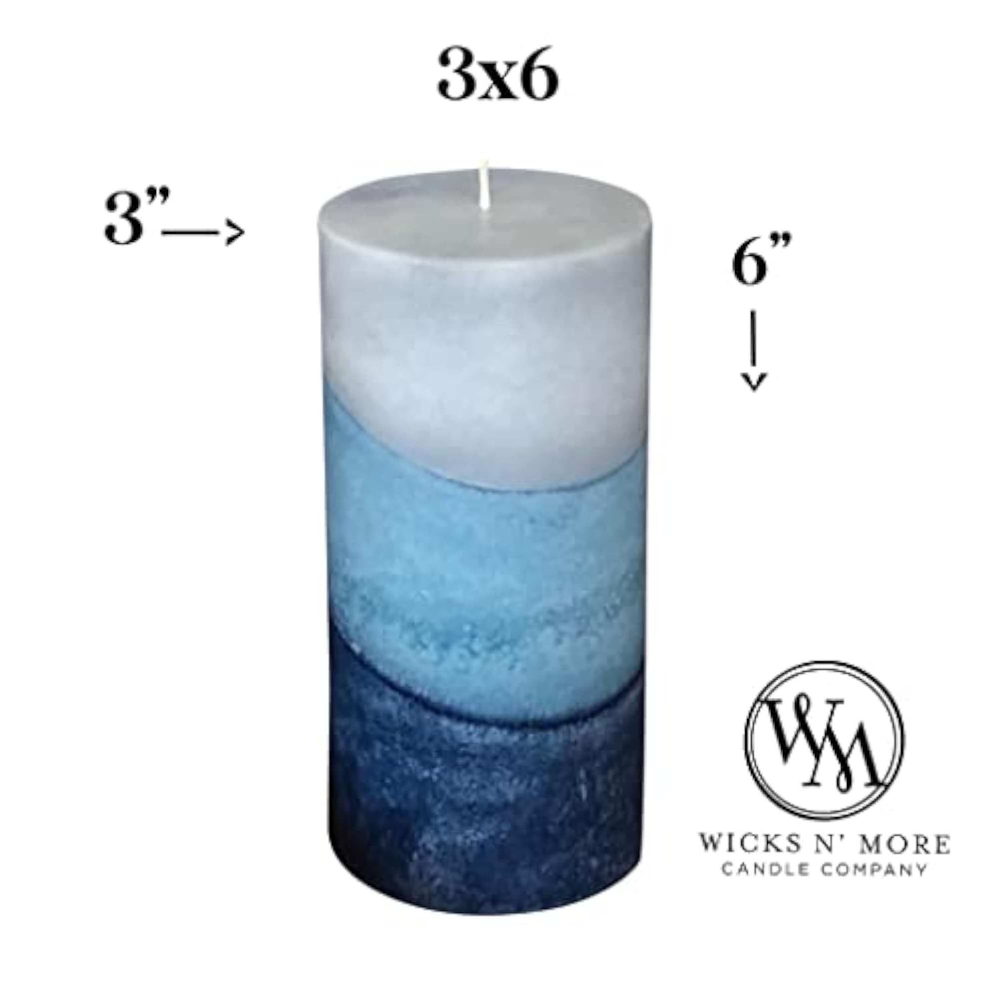 Indigo Mist Handmade Pillar Candles Gift