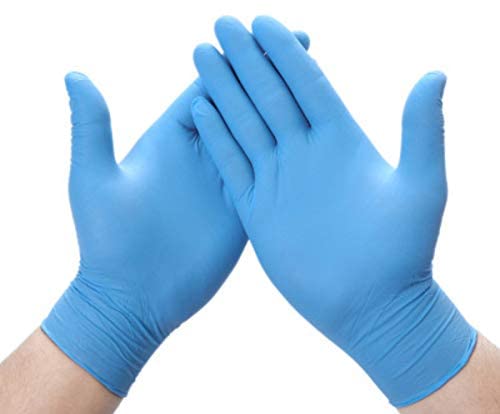 Fusion Vibes Disposable Gloves, Vinyl Gloves, Blue Vinyl Gloves, Powder Free, Latex Free, Kitchen, Food Safe, Extra Strong, Multi-Purpose Gloves (Medium, 1000, count)