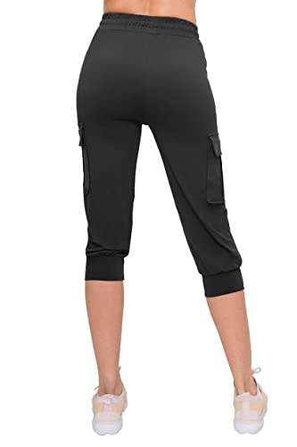 ALWAYS Capri Cargo Jogger Pants for Women - Super Soft Casual Drawstrings Track Cuff Bottoms4