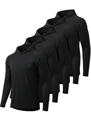 Image of Hoodies for Men UPF 50+ Sun Protection Fishing Shirts Long Sleeve Lightweight Rash Guard Shirt UV SPF Sweatshirt