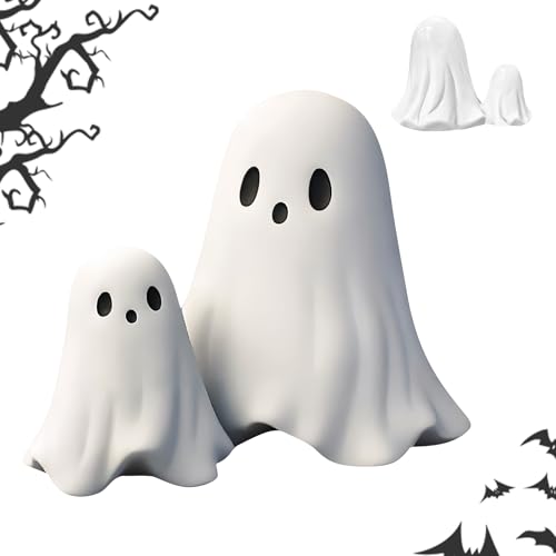 donciety Ghost Figurine Ghost Decor Funny Ghost Statue Cute Ghost Figurine Ghost Statue Halloween Decoration for Gift (C)