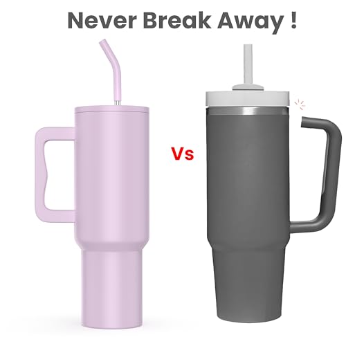 Image of enem Tumbler, Lavender Dream, Insulated Premium Vacuum Leak Proof Stainless Steel Travel Mug with Handle, Lid & Straw, 1.2L for Coffee, Iced Tea, or Water