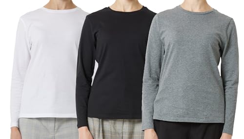 May You Be Women’s 100% Soft Cotton Crew Neck Long Sleeve T-Shirt (2-Pack,3-Pack) - Main Image