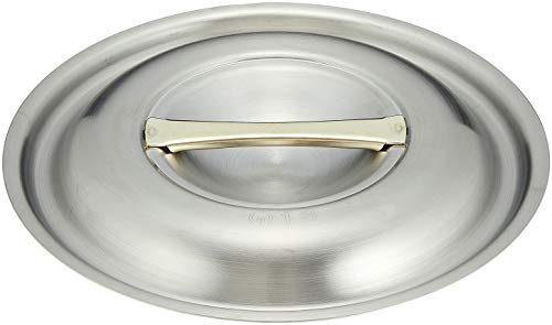 Endoshoji TKG ANB16018 Pot Lid, 7.1 inches (18 cm), Stainless Steel, Hygienic Handle, Brass Plated, Luxurious Gold Handle, Thick Plate Thick, Durable, Outer Diameter: 7.7 inches (197 mm), Weight: 0.12