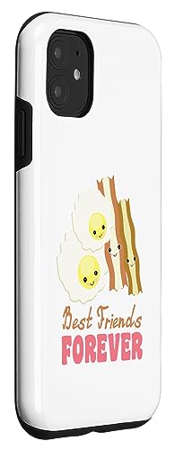 Image of iPhone 11 Cute Kawaii Eggs and Bacon BFF Best Friends Forever Case
