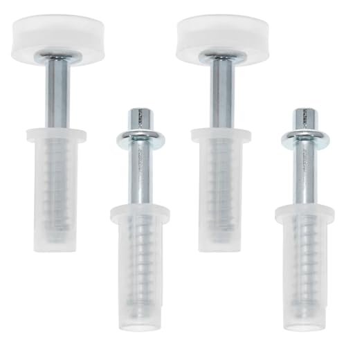 Kit de Herrajes para Clósets Lovelysp con Ruedas Guía Superior y Resorte Pivote para Puertas Bifold, 4 piezas miniatura 1