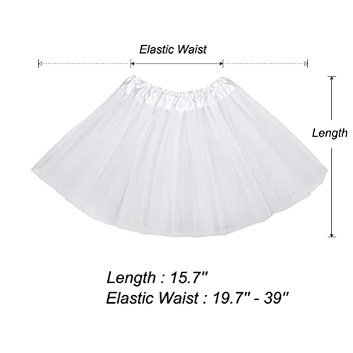 Women's Tutu Tulle Skirt Elastic Waist Puffy Short Petticoat Princess Above Knee Ballet Dance Underskirt4
