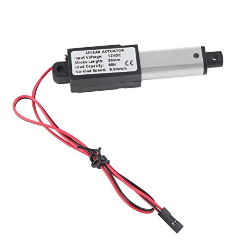 Mini actuador lineal eléctrico de 12V y 30mm para proyectos compactos