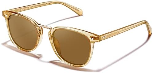 Carfia Retro Polarised Sunglasses for Women UV400 Protection Driving Outdoor Acetate Frame