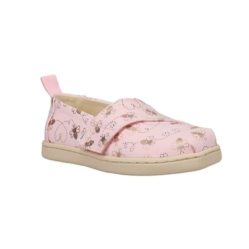 TOMS Toddler Girls Alpargata Bee Mine Slip On Flats Casual - Pink3