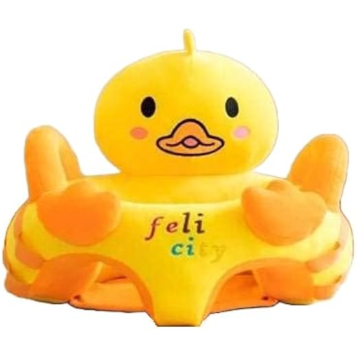 Kids Support Sofa Plush Toy Rocking Chair - Yellow