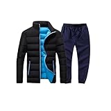 [YJSO] セットアップ メンズ 中綿ジャケット 上下セット 冬 厚手 暖かい 2点セット ロングパンツ 中綿入り ブルゾン カラー14 ジョガーパンツ あったか 防寒 XL 保温 寒さ対策 無地 カジュアル おしゃれ かっこいい 通勤 通学 秋服 冬服