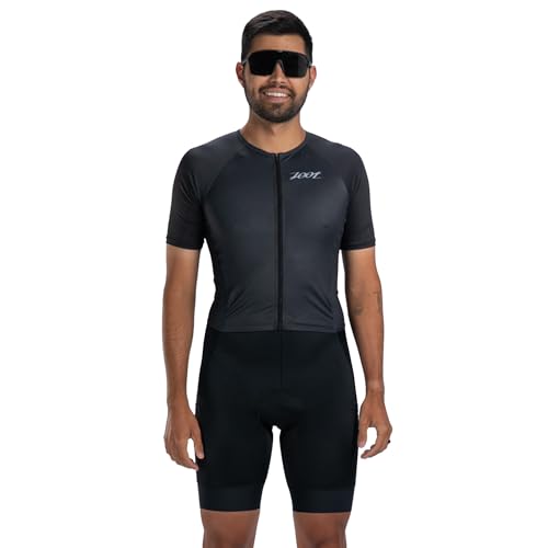 Zoot Men’s Core Tri Aero FZ Racesuit, Short Sleeve Moisture-Wicking