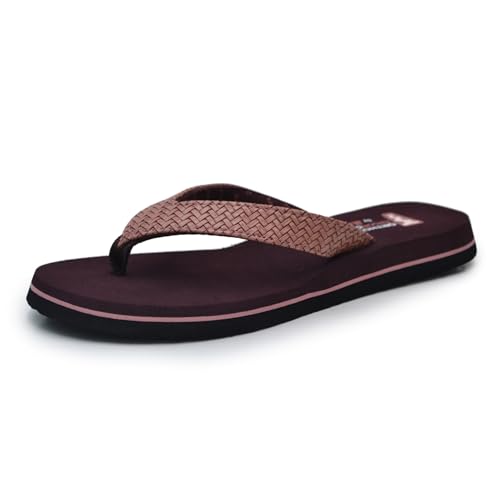 Image of Aaina Women's Brown /Peach Eva Flat Ortho+360