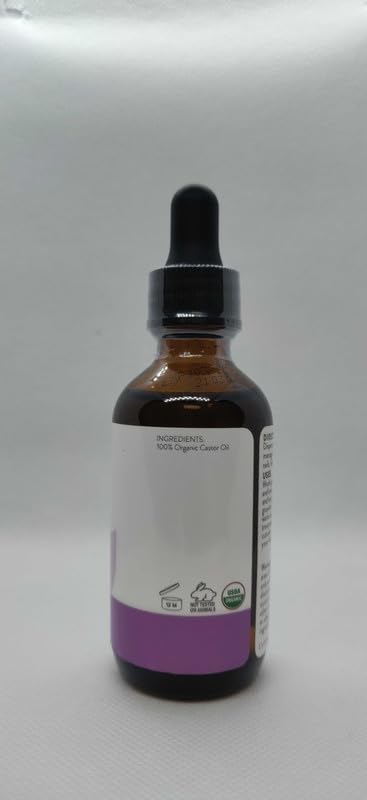 Miniatura 9 de Eva Naturals Aceite de ricino orgánico (2 onzas), promueve el crecimiento del cabello, las cejas y las pestañas, disminuye las arrugas y los signos