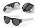 Virtuest Lunettes de soleil unisexe avec bracelet pliable – Protection UV400 – Solide et durable – Idéal pour conduite, voyage, plage, montagne, sport, fête, blanc, Taille unique